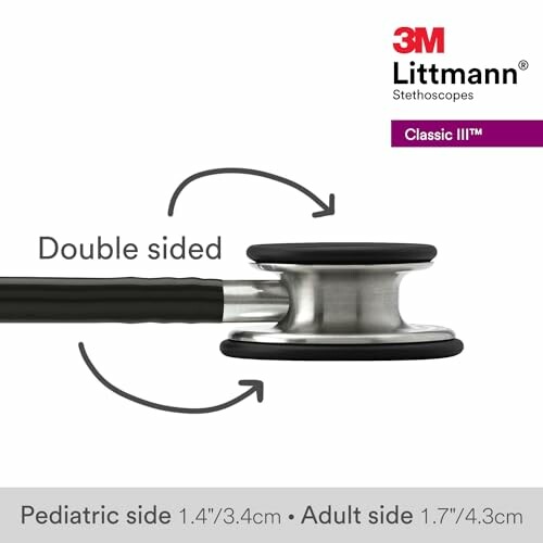 Double-sided Littmann Classic III stethoscope with pediatric and adult sides.